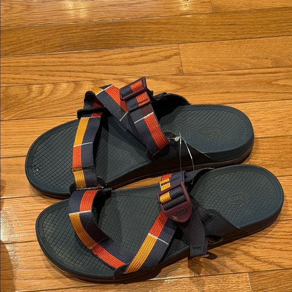 Chaco Women's Sandals - Black with Red and Orange Straps - Picture 5 of 7